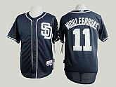 San Diego Padres #11 Will Middlebrooks Dark Blue Cool Base Jerseys,baseball caps,new era cap wholesale,wholesale hats