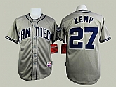 San Diego Padres #27 Matt Kemp Gray Cool Base Jerseys,baseball caps,new era cap wholesale,wholesale hats