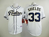 San Diego Padres #33 James Shields White Cool Base Jerseys,baseball caps,new era cap wholesale,wholesale hats