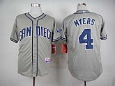 San Diego Padres #4 Wil Myers Gray Cool Base Jerseys,baseball caps,new era cap wholesale,wholesale hats