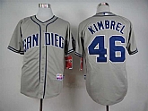 San Diego Padres #46 Kimbrel Gray Cool Base Jerseys,baseball caps,new era cap wholesale,wholesale hats