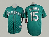 Seattle Mariners #15 Kyle Seager Green Cool Base Jerseys,baseball caps,new era cap wholesale,wholesale hats