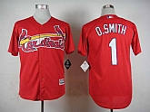 St. Louis Cardinals #1 Ozzie Smith Red New Cool Base Jerseys,baseball caps,new era cap wholesale,wholesale hats