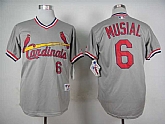 St. Louis Cardinals #6 Stan Musial Gray 1978 Throwback Pullover Jerseys,baseball caps,new era cap wholesale,wholesale hats