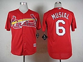 St. Louis Cardinals #6 Stan Musial Red New Cool Base Jerseys,baseball caps,new era cap wholesale,wholesale hats