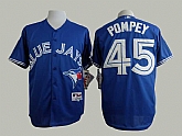 Toronto Blue Jays #45 Dalton Pompey Blue Cool Base Jerseys,baseball caps,new era cap wholesale,wholesale hats