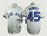 Toronto Blue Jays #45 Dalton Pompey White Cool Base Jerseys,baseball caps,new era cap wholesale,wholesale hats