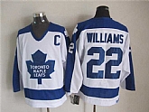 Toronto Maple Leafs #22 Tiger Williams White-Blue CCM Throwback Jerseys,baseball caps,new era cap wholesale,wholesale hats