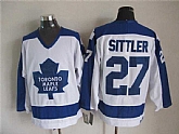 Toronto Maple Leafs #27 Darryl Sittler White-Blue CCM Throwback Jerseys,baseball caps,new era cap wholesale,wholesale hats