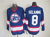 Winnipeg Jets #8 Teemu Selanne Blue CCM Throwback Jerseys,baseball caps,new era cap wholesale,wholesale hats