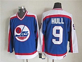 Winnipeg Jets #9 Bobby Hull Blue-White CCM Throwback Jerseys,baseball caps,new era cap wholesale,wholesale hats