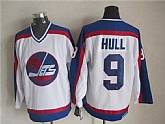 Winnipeg Jets #9 Bobby Hull White-Blue CCM Throwback Jerseys,baseball caps,new era cap wholesale,wholesale hats
