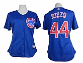 Womens Chicago Cubs #44 Anthony Rizzo Blue Cool Base Jerseys,baseball caps,new era cap wholesale,wholesale hats