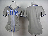 Womens Chicago Cubs Blank Gray MLB Cool Base Cool Base Jerseys,baseball caps,new era cap wholesale,wholesale hats