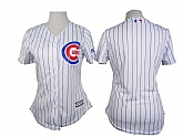Womens Chicago Cubs Blank White Pinstripe MLB Cool Base Jerseys,baseball caps,new era cap wholesale,wholesale hats