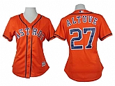 Womens Houston Astros #27 Jose Altuve Orange Cool Base Jerseys,baseball caps,new era cap wholesale,wholesale hats