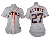Womens Houston Astros #27 Jose Altuve White Cool Base Jerseys,baseball caps,new era cap wholesale,wholesale hats