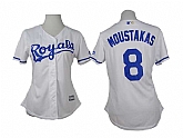 Womens Kansas City Royals #8 Mike Moustakas White Cool Base Jerseys,baseball caps,new era cap wholesale,wholesale hats