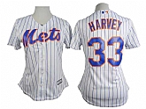 Womens New York Mets #33 Matt Harvey 2015 White Pinstripe Jerseys,baseball caps,new era cap wholesale,wholesale hats