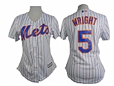 Womens New York Mets #5 David Wright 2015 White Pinstripe Jerseys,baseball caps,new era cap wholesale,wholesale hats