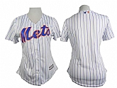 Womens New York Mets Blank 2015 White Pinstripe Jerseys,baseball caps,new era cap wholesale,wholesale hats