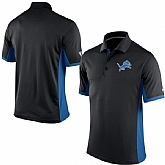 Detroit Lions Team Logo Black Polo Shirt,baseball caps,new era cap wholesale,wholesale hats