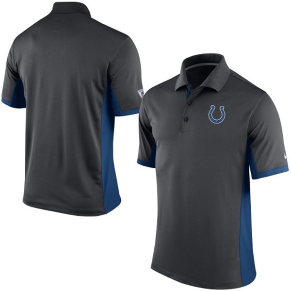 Indianapolis Colts Team Logo Dark Gray Polo Shirt