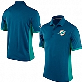 Miami Dolphins Team Logo Blue Polo Shirt