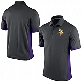 Minnesota Vikings Team Logo Dark Gray Polo Shirt,baseball caps,new era cap wholesale,wholesale hats