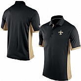 New Orleans Saints Team Logo Black Polo Shirt,baseball caps,new era cap wholesale,wholesale hats