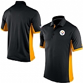 Pittsburgh Steelers Team Logo Black Polo Shirt,baseball caps,new era cap wholesale,wholesale hats