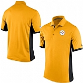 Pittsburgh Steelers Team Logo Yellow Polo Shirt,baseball caps,new era cap wholesale,wholesale hats