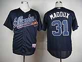 Atlanta Braves #31 Maddux Dark Blue Throwback Jerseys,baseball caps,new era cap wholesale,wholesale hats