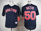 Boston Red Sox #50 Mookie Betts Dark Blue Cool Base Jerseys,baseball caps,new era cap wholesale,wholesale hats