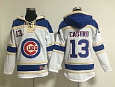 Chicago Cubs #13 Starlin Castro White Hoodie,baseball caps,new era cap wholesale,wholesale hats
