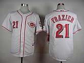 Cincinnati Reds #21 Todd Frazier White Cool Base Jerseys,baseball caps,new era cap wholesale,wholesale hats