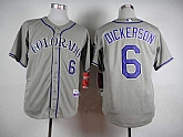 Colorado Rockies #6 Corey Dickerson Gray Cool Base Jerseys,baseball caps,new era cap wholesale,wholesale hats