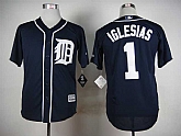 Detroit Tigers #1 Jose Lglesias 2015 Dark Blue Cool Base Jerseys,baseball caps,new era cap wholesale,wholesale hats