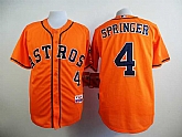 Houston Astros #4 George Springer Orange Cool Base Jerseys,baseball caps,new era cap wholesale,wholesale hats