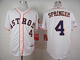 Houston Astros #4 George Springer White Cool Base Jerseys,baseball caps,new era cap wholesale,wholesale hats