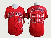 Los Angeles Angels Of Anaheim #56 Kole Calhoun Red Cool Base Jerseys,baseball caps,new era cap wholesale,wholesale hats