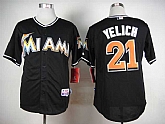 Miami Marlins #21 Yelich Black Cool Base Jerseys,baseball caps,new era cap wholesale,wholesale hats