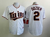 Minnesota Twins #2 Dozier White Cool Base Jerseys,baseball caps,new era cap wholesale,wholesale hats