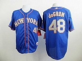 New York Mets #48 Jacob Degrom Blue With Gray Cool Base Jerseys,baseball caps,new era cap wholesale,wholesale hats