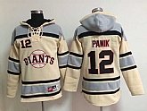 San Francisco Giants #12 Joe Panik Cream Hoodie,baseball caps,new era cap wholesale,wholesale hats