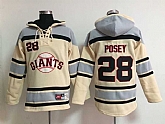 San Francisco Giants #28 Buster Posey Cream Hoodie,baseball caps,new era cap wholesale,wholesale hats
