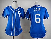 Womens Kansas City Royals #6 Cain 2015 Blue Cool Base Jerseys,baseball caps,new era cap wholesale,wholesale hats