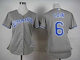 Womens Kansas City Royals #6 Cain 2015 Gray Cool Base Jerseys,baseball caps,new era cap wholesale,wholesale hats