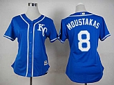 Womens Kansas City Royals #8 Mike Moustakas 2015 Blue Cool Base Jerseys,baseball caps,new era cap wholesale,wholesale hats