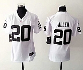 Womens Nike Oakland Raiders #20 Nate Allen White Game Jerseys,baseball caps,new era cap wholesale,wholesale hats